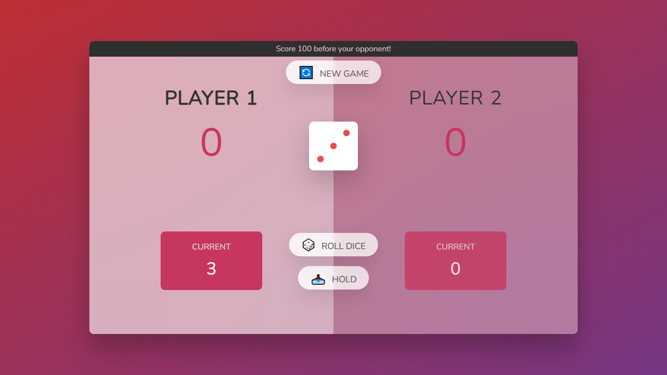 Roll & Hold Dice Game Screenshot